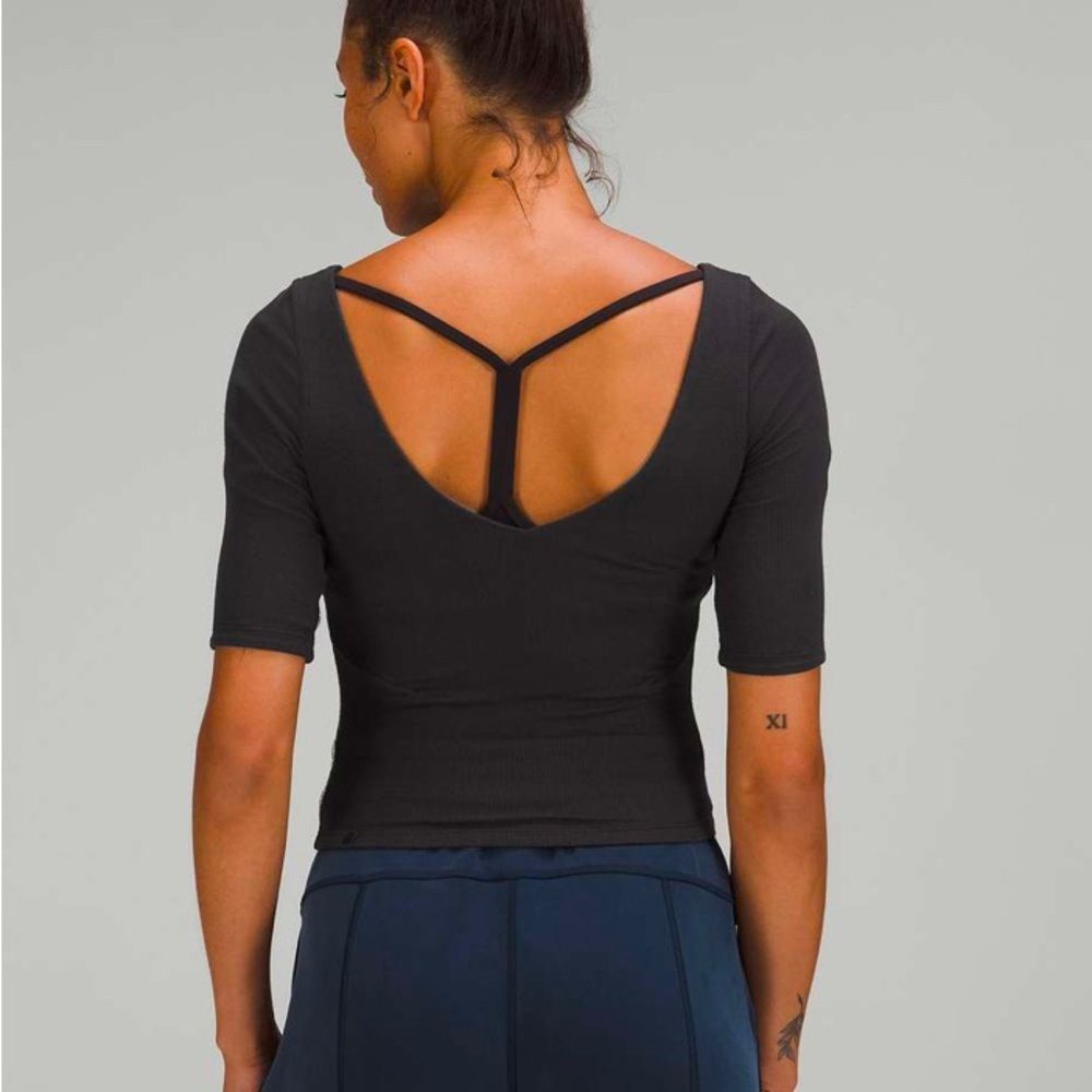 Lululemon Ribbed Micro-Modal Half Sleeve T-Shirt - Picture 2 of 3